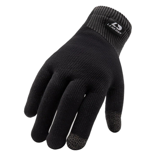 LEAKDRY Waterproof Merino Wool Touchscreen Gloves,3-Layer Inusulated Thermal Winter Gloves,Windproof for Hiking Skiing Unisex (Black, S)