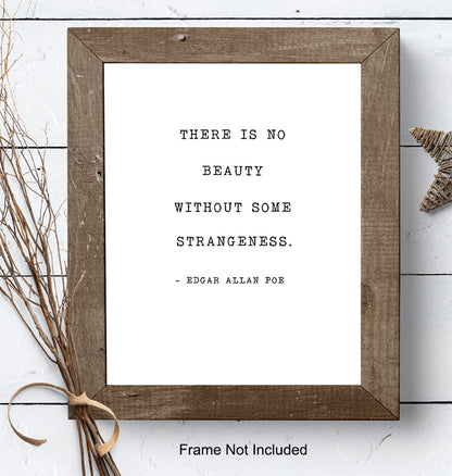 Edgar Allan Poe Quote Wall Art Print Typography - 8x10 Unframed Photo - Makes a Great Gift - Chic Home Decor