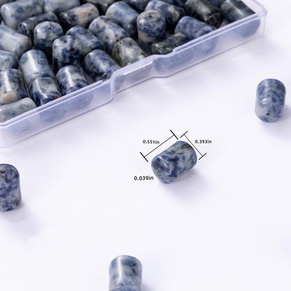 Natural Blue Sodalite Cylinder Tube Beads 10x14mm 38cm/str Loose Semi Gemstone Stone Beads for Making Bracelets Necklace