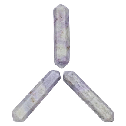 Amazing Gemstone Hackmanite Crystal Points Bulk Healing Crystals - Pack of 3 Double Terminated Healing Wand Point Bulk Crystals for Crafts, Crystal Grid - Premium Crystals for Beginners Gifts