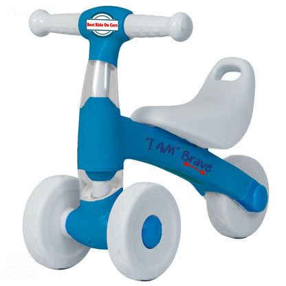 Best Ride On Cars Toddler Balance Bike Trike Boys Girls - 3 Wheels Baby UL 2849 Certified Kids First Birthday Gifts for Boys & Girls (I am Happy Blue)