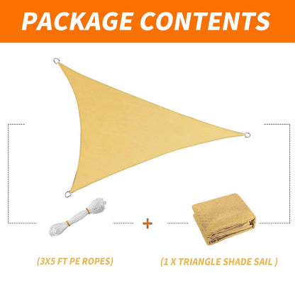 20' x20' x20'Sun Shade Sail Curved Commercial Outdoor Shade Cover Dark Grey Triangle Heavy Duty Permeable 185GSM UV Block Sunshade for Backyard Yard Deck Patio Garden Outdoor Activities and Facility
