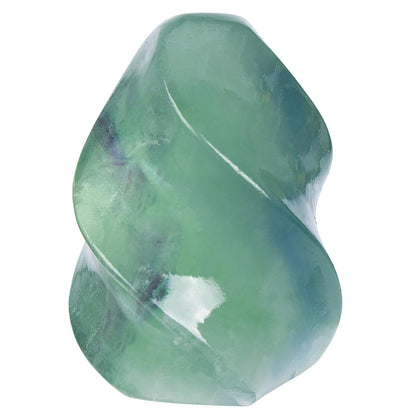 Hguxmcu Natural Fluorite Flame Tower,Reiki Healing Energy Meditation Crystal Stone Decor,Home Office Witchcraft Altar Space Cleansing