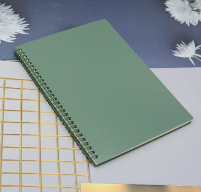 Yansanido Spiral Notebook, 4 Pcs 10 Inch x 7.4 Inch B5 Thick Plastic Hardcover 7mm College Ruled 4 Color 80 Sheets -160 Pages Journals for Study, Work, Travel and Notes (B5, 4 Pcs Dark Color 2)