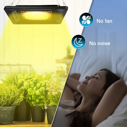 Relassy 150W Waterproof Plant Light, Outdoor Grow Light,Sunlike,Full Spectrum LED Grow Lamp,Without Noise,Ultra Thin,Heat Dissipation,for Seedling Growing Blooming Fruiting