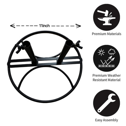 SMQLJXC 2026 Adjustable Width Garden Flag Stand Base - Metal Bracket Base (Adapter)