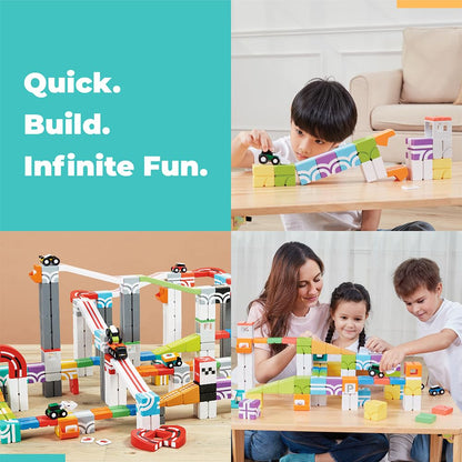 QBI Magnetic Baby Toys 0-6-12 Months | Black and White Baby Cards Newborn Toys High Contrast Flashcards & Magnetic Cubes | Visual Stimulation Montessori | Baby Essentials (9 Pieces)