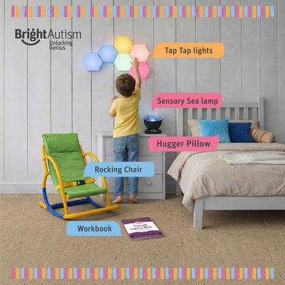 Bright Autism Sensory Pillow (Yellow & Blue)