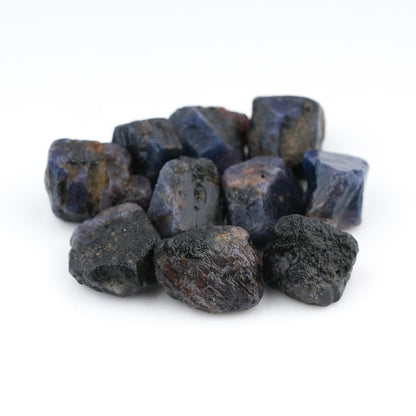 ColouredRocks (150+ carats.) BLUE SAPPHIRE Raw Crystals, Raw Stones, Rough Gemstones, Jewelry Making Supply, Cabbing, Polishing, Cutting, DIY, Crafts (10 pcs.) (12-16 mm size)