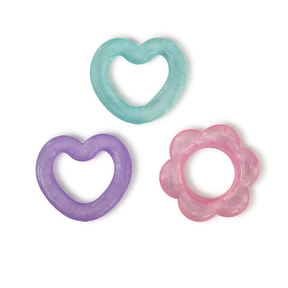 Bright Starts Everything Nice Teething Toys 9-Piece Set - BPA-Free Rattles and Chillable Teethers, Purple and Pink Baby Toys, 3 Months+