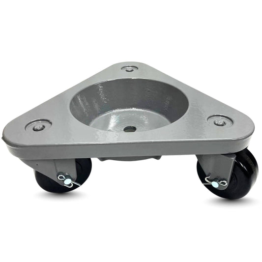 Bond 3310 Super Duty Cup Dolly – 750 lb Capacity – Cast Iron Triangular Dolly with 3" Phenolic Wheels – Heavy-Duty Cup Caster for Posts, Pipes, Legs, Industrial Material Handling – Made in USA