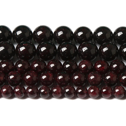 6MM 60PCS Natural Garnet Gemstone Loose Beads for Jewelry Making DIY Bracelet Crystal 1 Strand