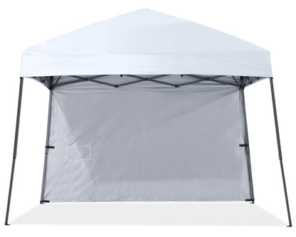 ABCCANOPY Pop Up Canopy Tent-10x10 Outdoor Camping Canopy Slant Leg Beach Canopy Tent with Backpack Bag,10 x 10 ft Base / 8 x 8 ft Top，White