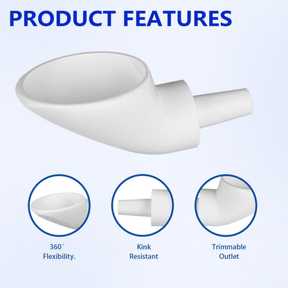 RV Water Tank Filling Funnel - 100mm Wide Mouth with Anti-Spill Design for Campers