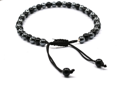 Amazing Gemstone Hematite Black Obsidian Anklet - Anti Swellig Ankle Bracelet, Weight Loss Aid Ankle Bracelet for Men Women