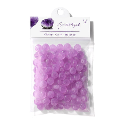 Raicegs 100pcs 5×8mm Rondelle Amethyst Beads Natural Gemstone Beads Abacus Disk Stone Loose Beads for Jewelry Making DIY Bracelets Necklace