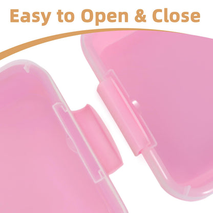 3 Pcs Plastic Sensory Bins-Portable Sandbox Container with Handle & Clear Lid-Stackable Play Tray for Kids Storage Sand,Toys & Crafts-Organizing Container for Home,Office and More(Green+Blue+Pink)
