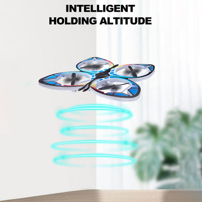 Authticar Mini RC Drone RC Butterfly Drone for Beginners with Colorful Light, 3D Flip, Headless Mode, Altitude Hold, Remote Control, Butterfly Quadcopter Gift for Teens Adults