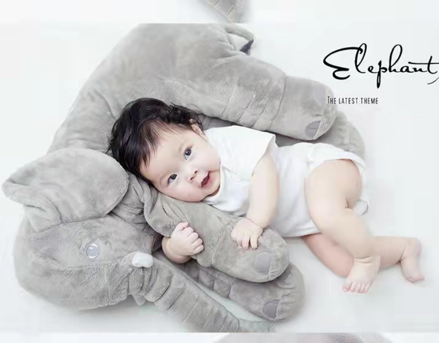 Ryttir 24 Inch Fuzzy Large Elephant Stuffed Animal, Soft Stuffed Elephants Plush Toy Newborn Gift, Funny Elephant Gifts for Baby Women Girls Boys