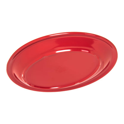Carlisle FoodService Products Kingline Plastic Oval Platter Oval Tray for Home and Restaurant, Melamine, 12 x 9 Inches, Red