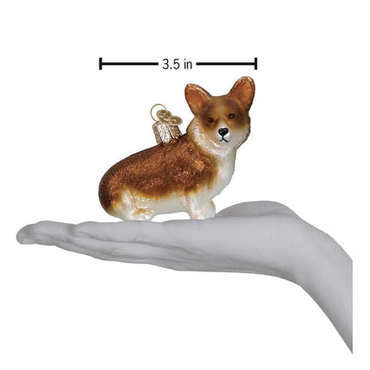 Old World Christmas Pembroke Welsh Corgi Glass Blown Ornament for Christmas Tree, Handcrafted Holiday Decoration, Dog Collection