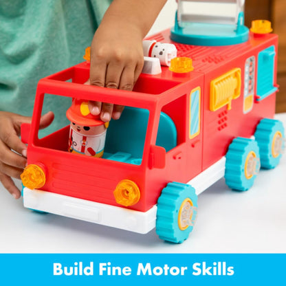 Educational Insights Design & Drill Bolt Buddies Fire Truck - Construction Toys & Toddler Tools, Kids Tool Set with Real Electric Drill Toy, Take Apart STEM Set, Building Kit & Gift for Ages 3+