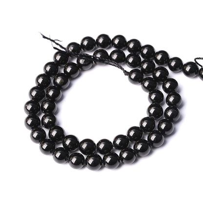 4MM 88PCS Natural Black Tourmaline Gemstone A Grade Beads for Jewelry Making DIY Bracelet Crystal 1 Strand