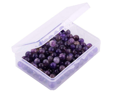 Natural Stone Beads 100pcs 8mm Amethyst Round Genuine Real Stone Beading Loose Gemstone Hole Size 1mm DIY Charm Smooth Beads for Bracelet Necklace Earrings Jewelry Making (Amethyst)