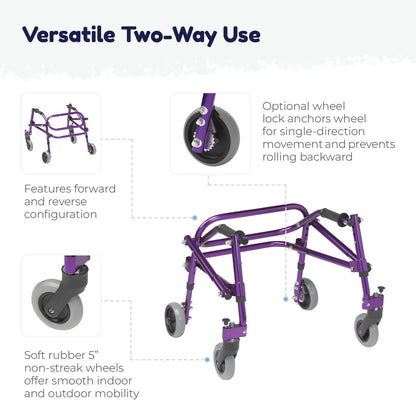 Inspired by Drive KA2200-2GWP Nimbo Posterior Walker, Wizard Purple, Small