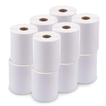 enKo 4" x 2" Labels for Zebra Desktop Printers (12 Rolls | 9,000 Labels) - Direct Thermal Address Mailing Shipping Barcode FBA Stickers FNSKU Label for Zebra and Eltron (Perforated)