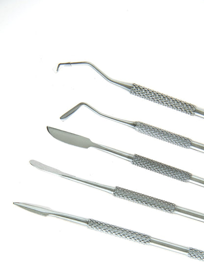 SE 12-Piece Stainless Steel Wax Carvers Set, Wax & Clay Sculpting Tools, Double Ended Carving Kit for Modeling, Sculpting and Shaping, Silver - DD312