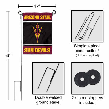 Arizona State Sun Devils Garden Flag with Stand Holder