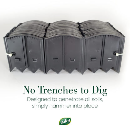 Dalen HammerEdge Pound in Edging - 16 Durable Interlocking Pieces -18 feet of Coverage - Made in USA - Easy to Install - 1 Pack