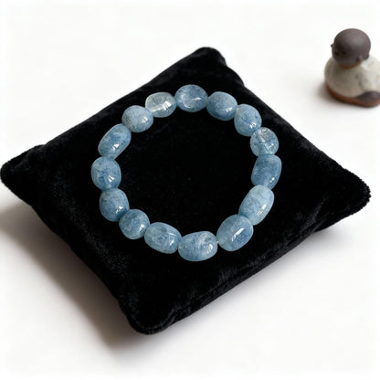 APMUTSS Natural Crystal Beaded Bracelet for Women, Genuine Gemstone Stretch Bracelet 8–10mm Irregular Stone Beads, Colorful Healing Crystal Jewelry for Everyday Wear and Gift