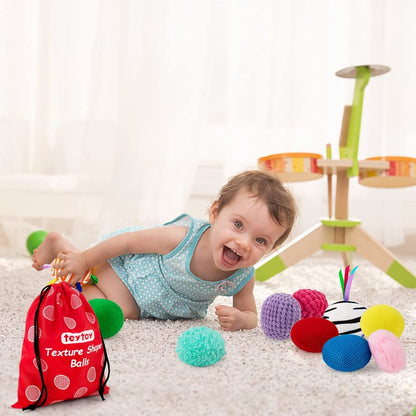 Baby Sensory Texture Ball Toy Set,10Pcs Montessori Toys for Babies 6-12 Months,Develop Fine Motor & Sensory Play for Newborns’ Early Learning,Fidget Stress Toys for Autism/Anxiety Relief.
