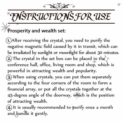 Runyangshi 9PCS Healing Crystals Set with Wooden Box -Amethyst Cluster/Clear Quartz Geode/Pyrite/Citrine/Aventurine/Yellow Agate/Tiger Eye Tumbled Stone for Prosperity & Wealth Meditation Energy Gift