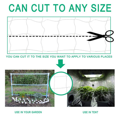 Heavy Duty Trellis Netting Roll - 59''x328' Plastic Plant Trellis Net for Climbing Plants