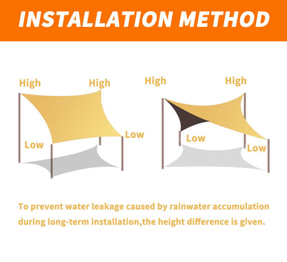 OOTONAT 16' x 20' Rectangular Sun Sail Shades Canopy UV Block Outdoor Shades for Patio Garden Backyard Pergola Shade Cover Sand
