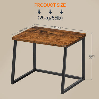 HOOBRO Printer Stand with Storage for Desk, 2-Tier Desktop Printer Shelf, Desk Organizer for Office, Kitchen, Living Room, Rustic Brown BF16PS01