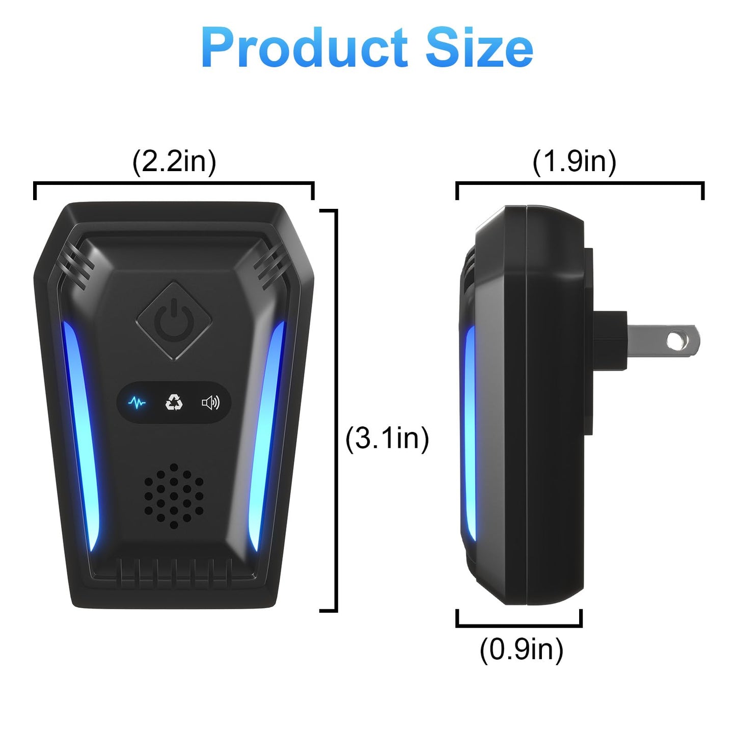 2026 Upgraded Ultrasonic Pest Repeller Indoor Plug-in, 2-Pack Electronic Rodent Deterrent with 3 Modes, Effective Mouse Deterrent that Works for Home, Mice, Rat, Spider, Roach, Stink Bug, Mosquito