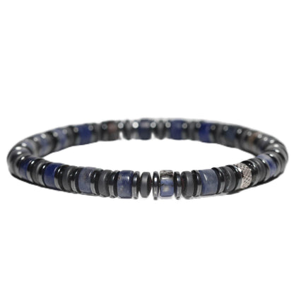 Men’s Natural Sodalite Stone Bracelet – Handmade Premium Beaded Bracelet for Men – Tigranes Jewelry