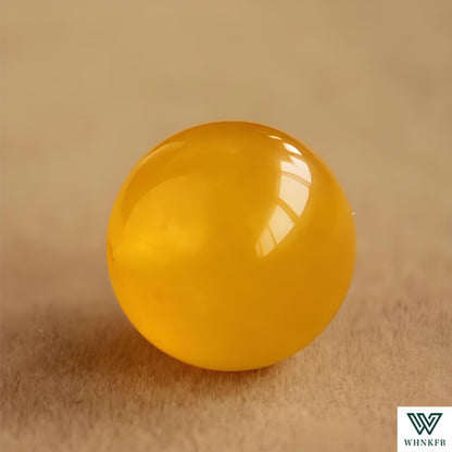 WHNKFB 10mm 50PCS Natural Yellow Agate Round Beads, Banded Loose Stone Beads for Jewelry Making Craft - 4mm 6mm 8mm 10mm Options with Free Elastic Cord