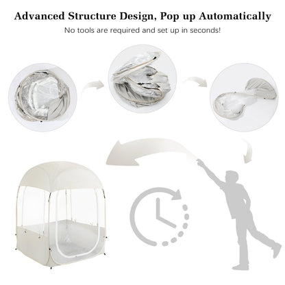 Raynesys Sports Tent for 1-2 Person, Portable & Foldable Pop Up Tents Shelter with Carry Bag, Instant Weather Proof Clear View Bubble Tent for Fishing, Camping, Watching Sports Events