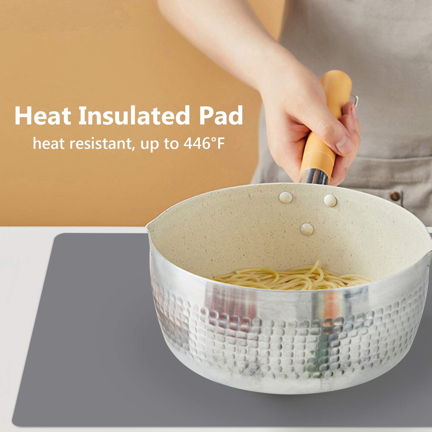Gartful Extra Large Silicone Mats for Countertop, 28" by 20" Multipurpose Mat, Counter Table Protector, Desk Saver Pad, Placemat Nonstick Nonskid Heat-Resistant Pad, Dark Gray