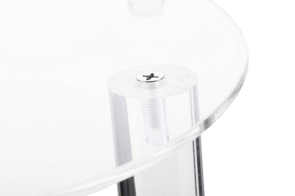 Jusalpha 3 Tier Large Acrylic Glass Round Wedding Cake Stand, Food Display Stand, Cupcake Stand, Dessert Display Platter WCS02 (3 tier with base tier)