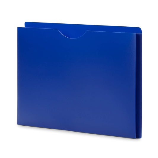 Blue Summit Supplies Poly File Jackets, Letter Size, Straight Cut Tab, Expandable File Jackets with 1” Expanding Pocket, Colored Plastic, Assorted Colors, 20 Pack