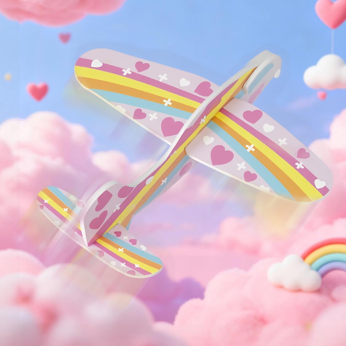 Dayingjiang 28 Pcs Foam Gliders Planes Toys Valentines Day Gifts - Paper Airplane Valentines Day Toys Set for Easter Basket Stuffers Easter Birthday Gifts