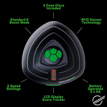 Soccer Bot - Ultimate Indoor Soccer Game with Score Tracker and Speed Modes, Soccer Training Toy