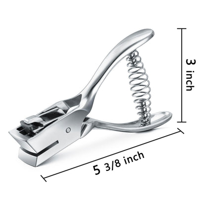 IMLIKE Badge Hole Punch for ID Cards:All Metal Handheld Slot Hole Punch,No Burrs,One Slot Badge Hole Puncher for ID Card,Badge PVC and Blinds Hole, 15mm x 3mm Hole