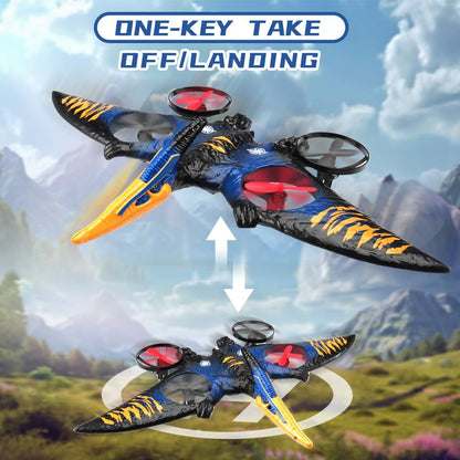 jaming Pterodactyl Drone Dragon Toys Rc Airplanes for Kids and Adults Easy to Flying Dinosaur Toys Remote Controlled Aircraft for Beginners Hobby RC Plane Toys Birthday Gifts for Boys 8-12